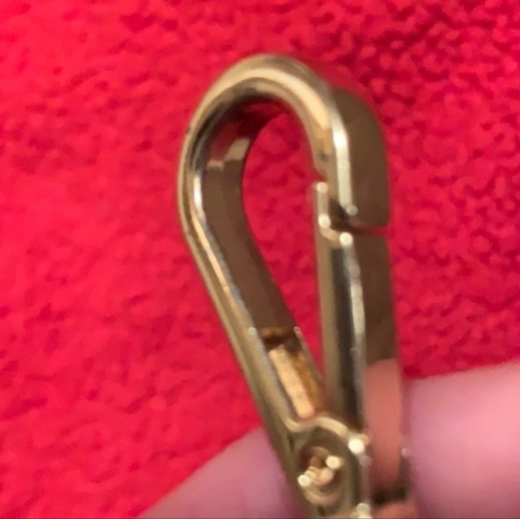 Michael Kors Red/Black Fuzzy Pompom Keychain/Bag Clip - Picture 11 of 11